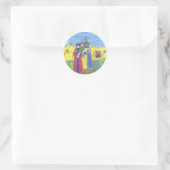 Sticker Rond Trois sages (Sac)