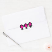 Sticker Rond Trois singes sages (Enveloppe)