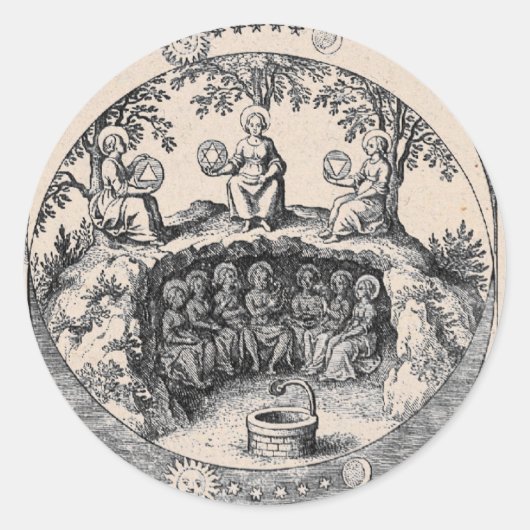 Sticker Rond Trois soeurs de l'alchimie (Devant)
