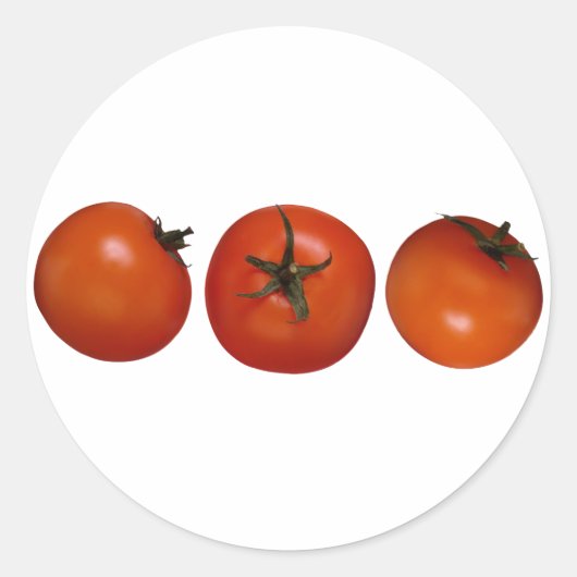 Sticker Rond Trois tomates (Devant)