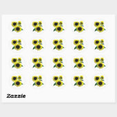 Sticker Rond Trois tournfleurs (Feuille)