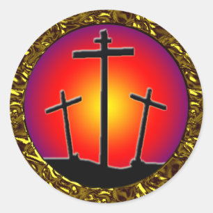 STICKER ROND TROIS TRAVERSES