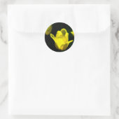 Sticker Rond Trois Tulipes Jaunes (Sac)
