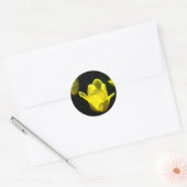 Sticker Rond Trois Tulipes Jaunes (Enveloppe)