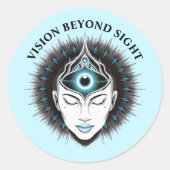 Sticker rond troisième oeil (Devant)