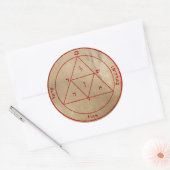 Sticker Rond Troisième Pentacle de Mars (Enveloppe)