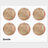 Sticker Rond Troisième Pentacle de Mars (Feuille)