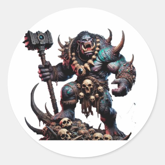 Sticker Rond Troll 2 (Devant)