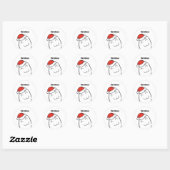 Sticker Rond Troll Le Me Memes NAÏVE EDITABLE noël (Feuille)