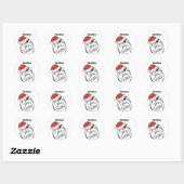 Sticker Rond Troll Le Moi Memes éditable Noël (Feuille)