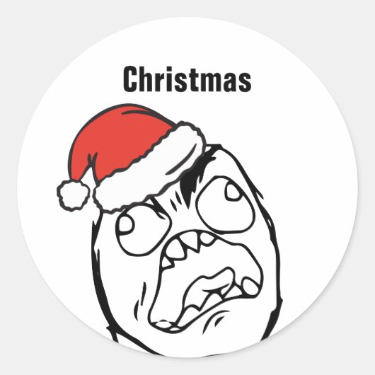 Sticker Rond Troll Le Moi Memes éditable Noël (Devant)