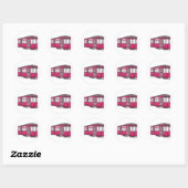 Sticker Rond Trolleybus Tramway Tramway Trolleycar (Feuille)