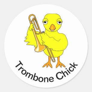 Sticker Rond Trombone