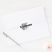 Sticker Rond Trombone Word Cloud Black Text (Enveloppe)