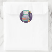 Sticker Rond Tronc mignon ou traiter l'autocollant Halloween pe (Sac)