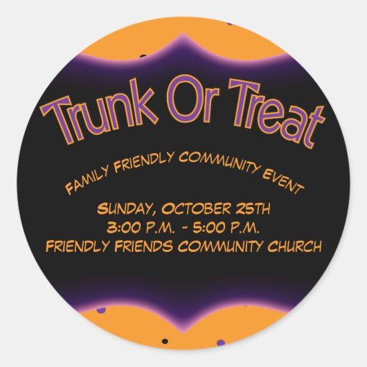 Sticker Rond Tronc ou traiter la communauté Église Famille amic (Devant)