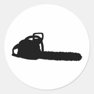 Sticker Rond tronçonneuse noire