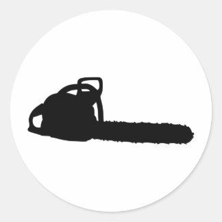 Sticker Rond tronçonneuse noire