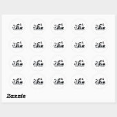 Sticker Rond Trop azy pour fonctionner - Lazy Panda (Feuille)