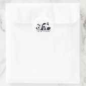 Sticker Rond Trop azy pour fonctionner - Lazy Panda (Sac)