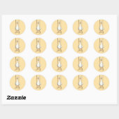Sticker Rond Trop drôle d'oie (Feuille)