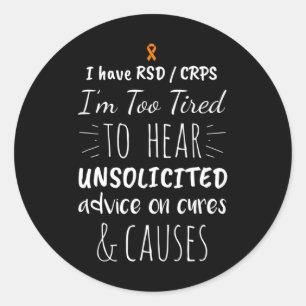 Sticker Rond Trop Fatigué Pour Des Conseils Non Sollicités Les