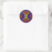 Sticker Rond ~ Trop gras Fractal multicolore ~ (Sac)