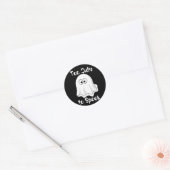 Sticker Rond "Trop mignon pour parler !" Halloween Ghost (Enveloppe)
