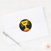 Sticker Rond Trophée de texte modèle Emoji (Enveloppe)