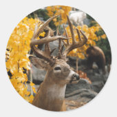 Sticker Rond Trophée Deer (Devant)