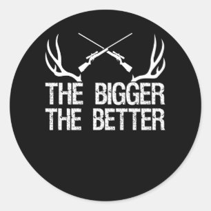Sticker Rond Trophée Hunter Hirschgeweih Chasse Gun Geweigh