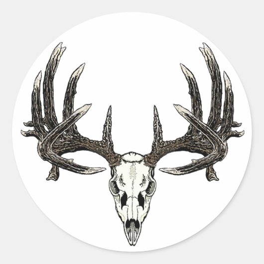 Sticker Rond Trophée Whitetail (Devant)