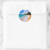 Sticker Rond Tropical beach paradise (Sac)