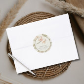 Sticker Rond Tropical Botanical Garden Wedding Thank You Favor