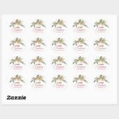 Sticker Rond Tropical Christmas Beach Starfish (Feuille)
