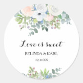 Sticker Rond Tropical Eucalyptus Greenerife L'amour est doux Ma (Devant)