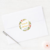 Sticker Rond Tropical floral soft romance (Enveloppe)