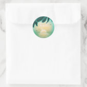 Sticker Rond Tropical Isle Sunrise Merci Turquoise ID581 (Sac)