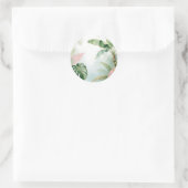 Sticker Rond Tropical Jungle Leaves Watercolor (Sac)