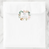Sticker Rond Tropical Leaf Spread Amour Pas Germes Sanitizer À  (Sac)