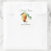 Sticker Rond Tropical Mango | Baby Shower (Sac)