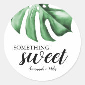Sticker Rond Tropical Palm Green Quelque chose de sucré (Devant)