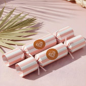 Sticker Rond Tropical Rétro Arbre à Palmiers Cadeau de Mariage 