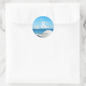 Sticker Rond Tropical Wedding Ocean Beach (Sac)