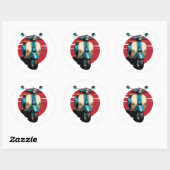 Sticker Rond Trottinette (Feuille)