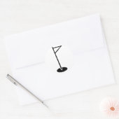 Sticker Rond Trou de golf noir (Enveloppe)
