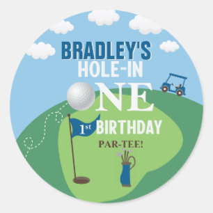 Sticker Rond Trou en un Golf 1er anniversaire