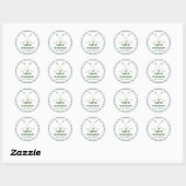 Sticker Rond Trou moderne en un par golf Anniversaire (Feuille)
