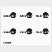 Sticker Rond Trou noir (Feuille)