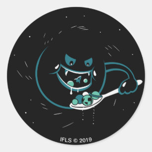 Sticker Rond Trou noir Devours